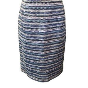 Halogen tweed striped pencil skirt pockets size 4 (S6)